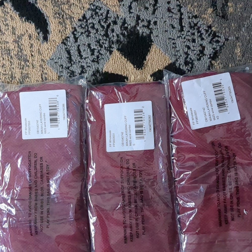 Anthropologie We the Free top Mikah layering cuff wine combo - Picture 4 of 10